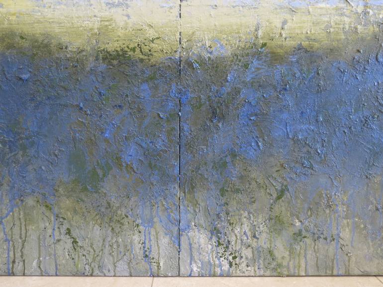 Original Abstract Expressionism Landscape Painting by Artist Chu Van