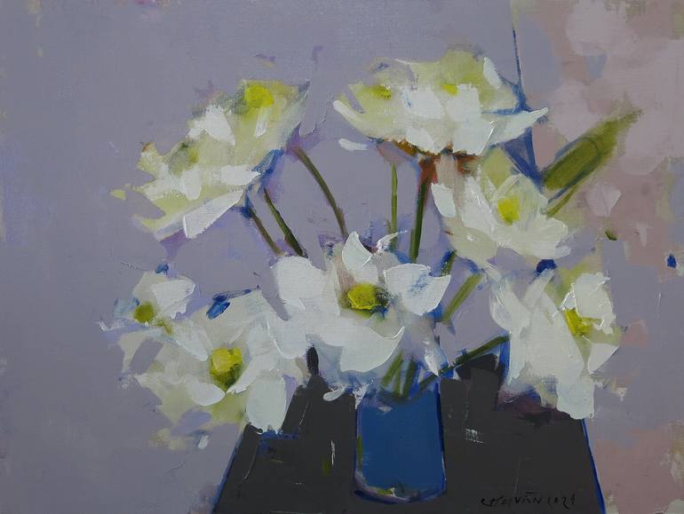 Print of Modern Still Life Paintings by Artist Chu Van