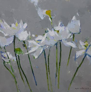 Original Modern Garden Paintings by Artist Chu Van