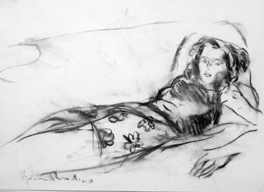 Original Expressionism Women Drawings by Giovanni Ricciardi