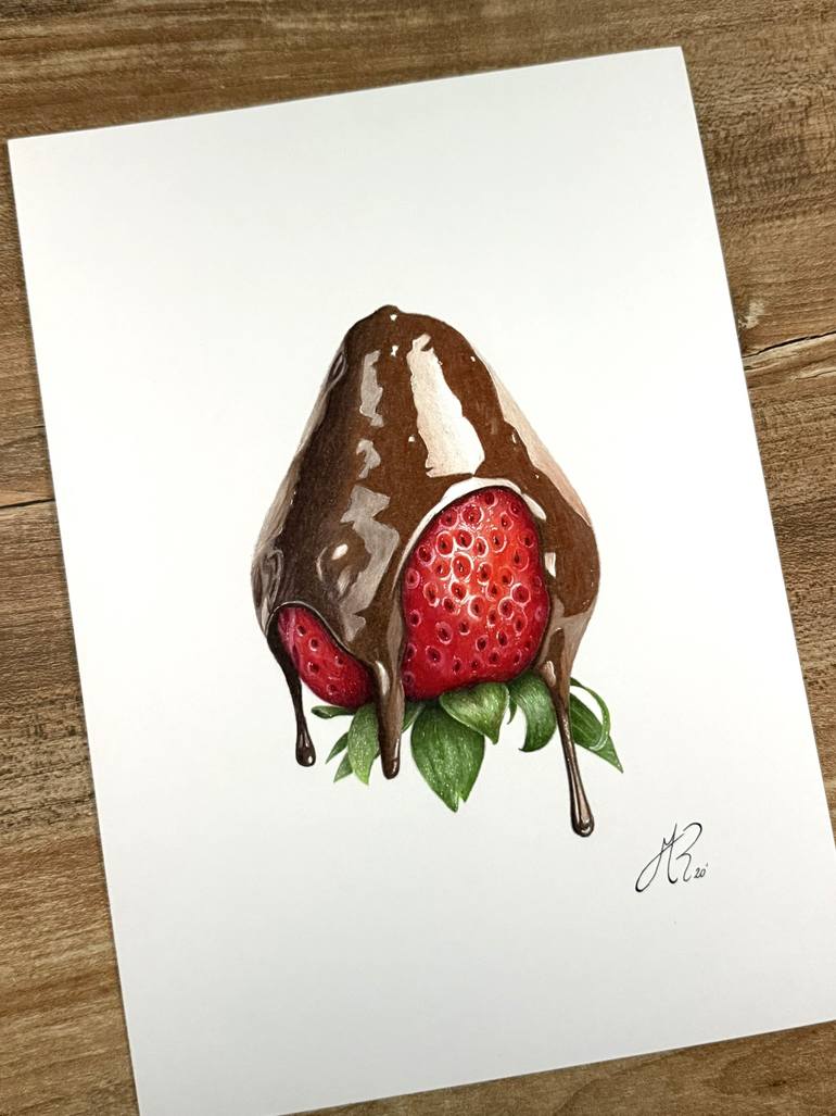 Original Realism Food & Drink Drawing by Manuel Reartes