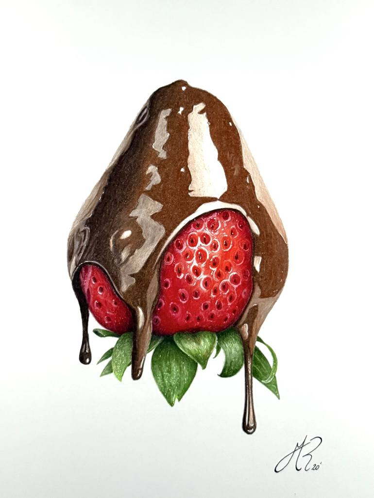 Original Realism Food & Drink Drawing by Manuel Reartes