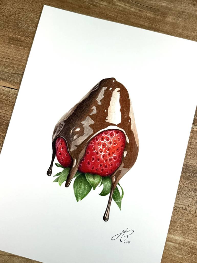 Original Realism Food & Drink Drawing by Manuel Reartes