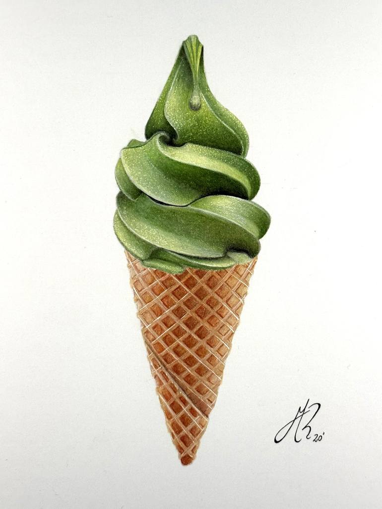Original Realism Food & Drink Drawing by Manuel Reartes