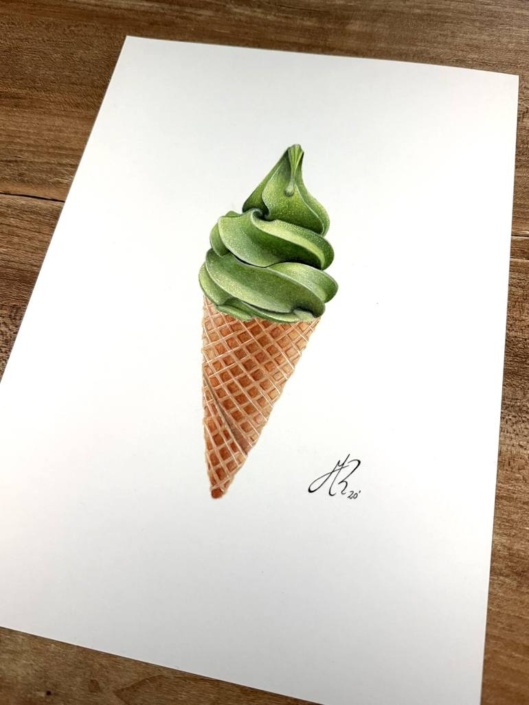 Original Realism Food & Drink Drawing by Manuel Reartes
