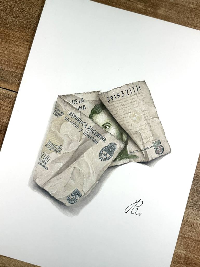 Original Realism Still Life Drawing by Manuel Reartes