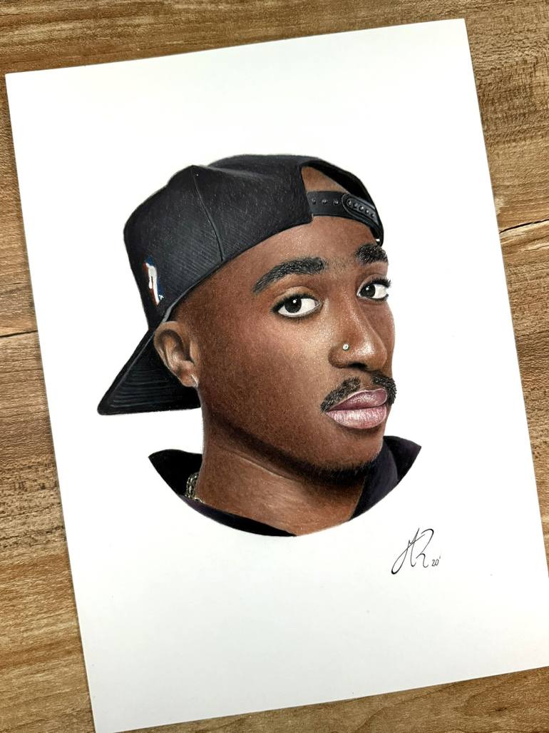 Original Realism Pop Culture/Celebrity Drawing by Manuel Reartes