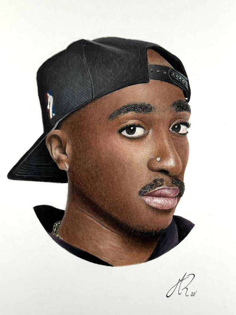 Original Realism Pop Culture/Celebrity Drawing by Manuel Reartes