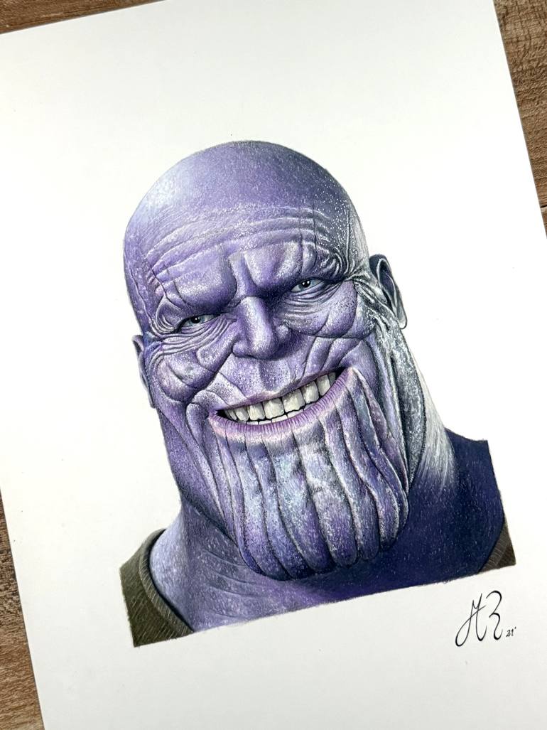 Original Realism Pop Culture/Celebrity Drawing by Manuel Reartes