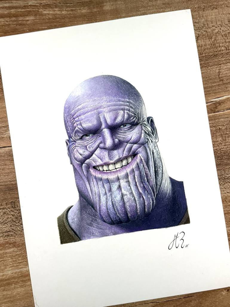Original Realism Pop Culture/Celebrity Drawing by Manuel Reartes
