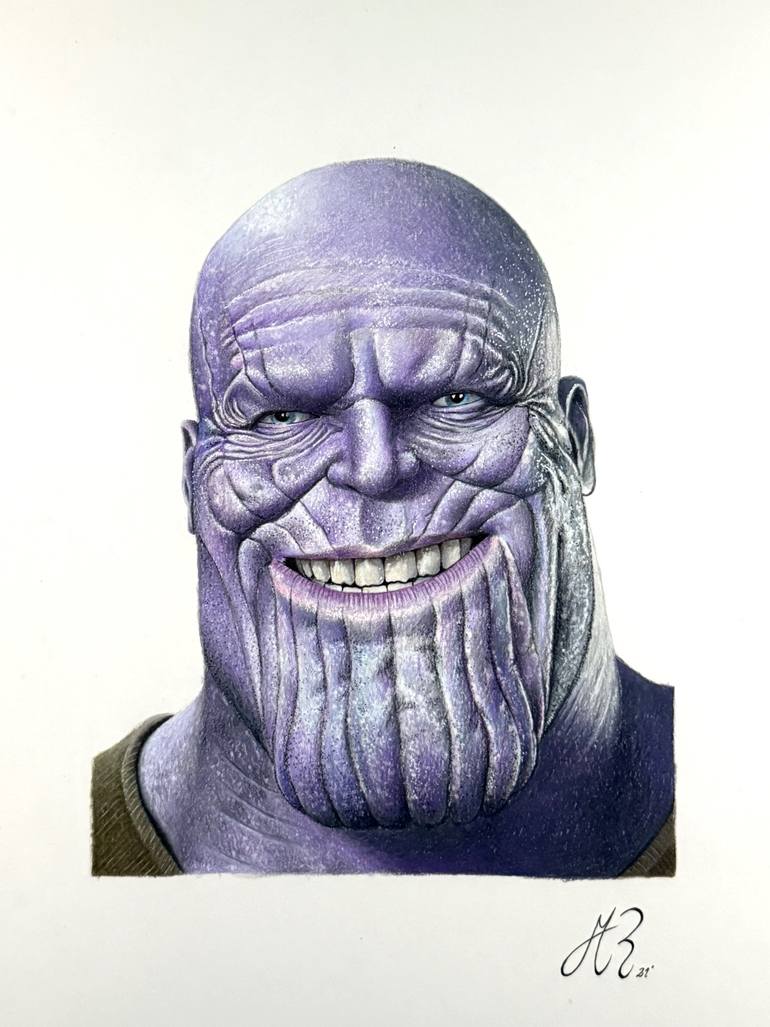 Original Realism Pop Culture/Celebrity Drawing by Manuel Reartes