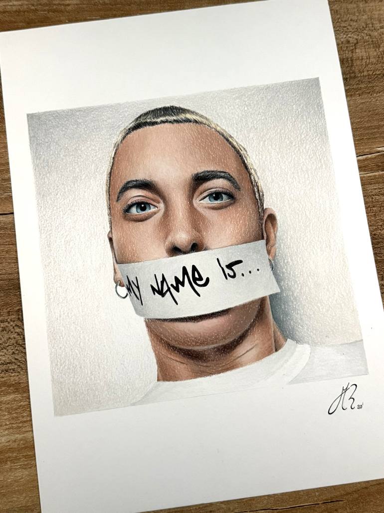 Original Photorealism Pop Culture/Celebrity Drawing by Manuel Reartes