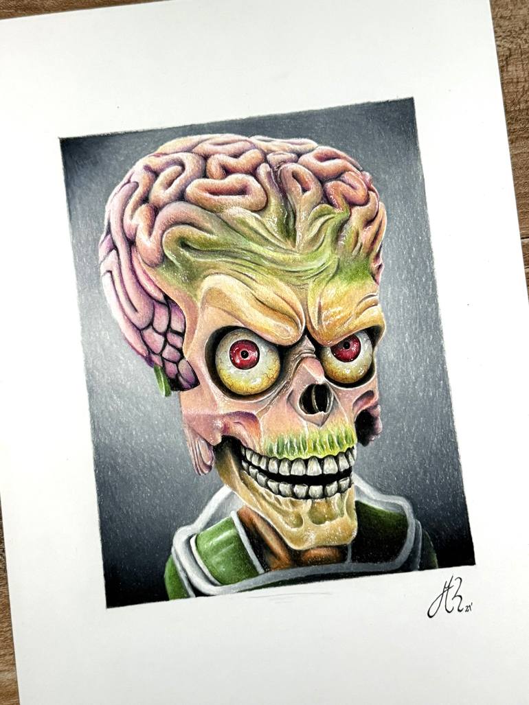Original Photorealism Pop Culture/Celebrity Drawing by Manuel Reartes