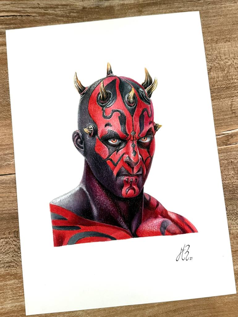Original Photorealism Pop Culture/Celebrity Drawing by Manuel Reartes