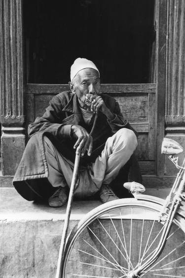 Man with bicycle. Kathmandu, Nepal. Limited Edition 1 of 5 thumb