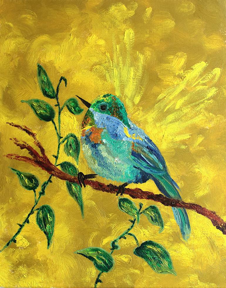 Original Nature Painting by Giovana Liu | Abstract Art on Canvas | The Little Wanderer