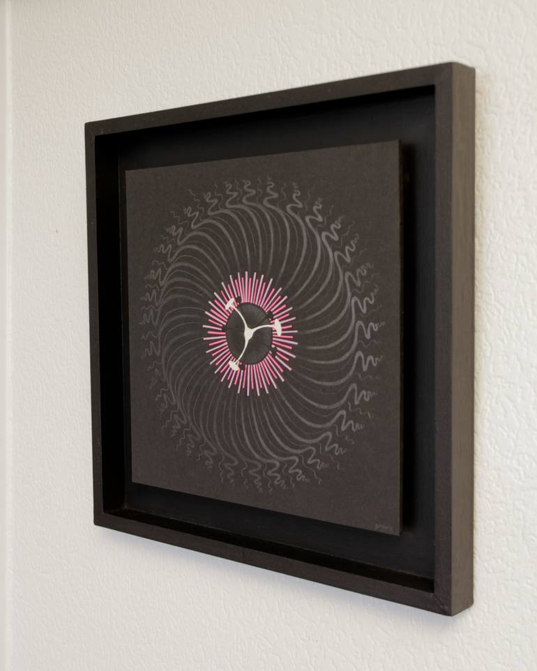 Original Abstract Floral Drawing by Gloria Olarte Iooi Art