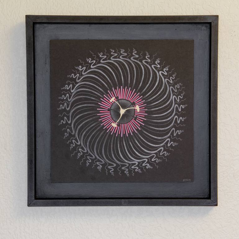 Original Abstract Floral Drawing by Gloria Olarte Iooi Art