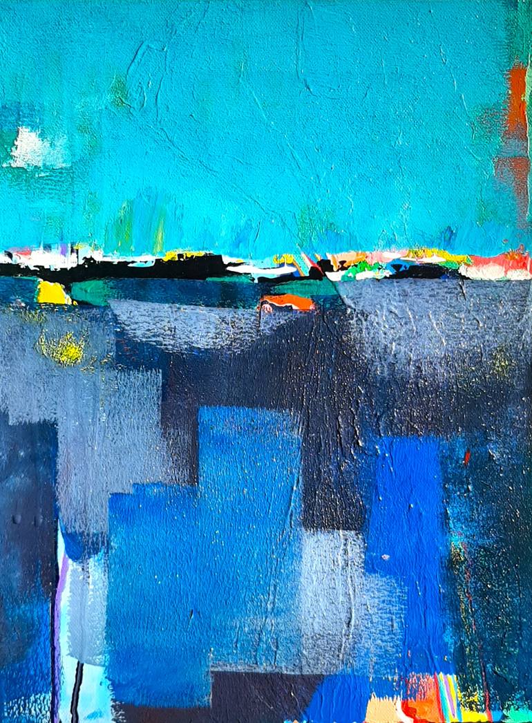 Original Abstract Painting by Tree Jeremy Moffett Abstract Art on Canvas Lumieres de la Ville Vues Depuis la Nature Original Abstract Painting by Tree Jeremy Moffett Abstract Art on Canvas Lumieres de la Ville Vues Depuis la Nature