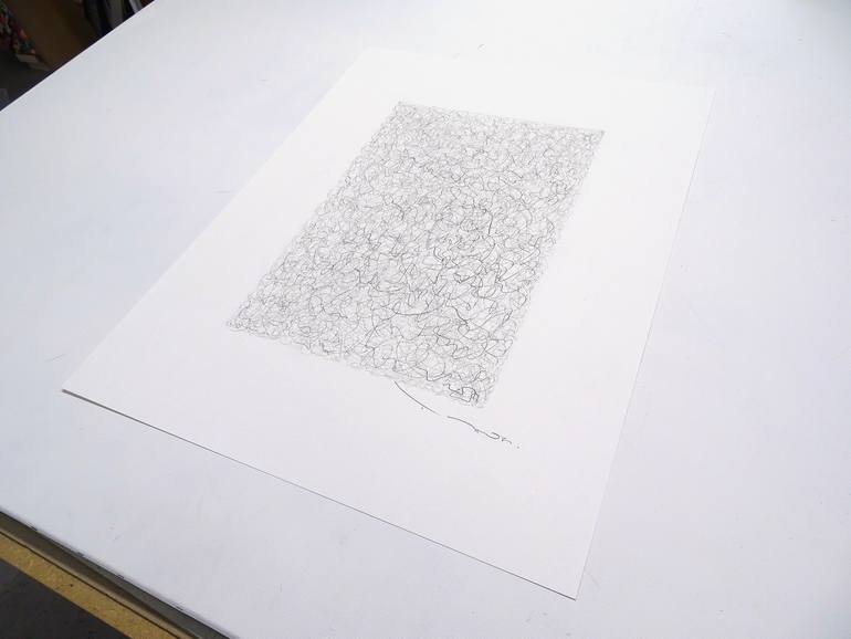Original Abstract Expressionism Abstract Drawing by Tehos Frederic Camilleri