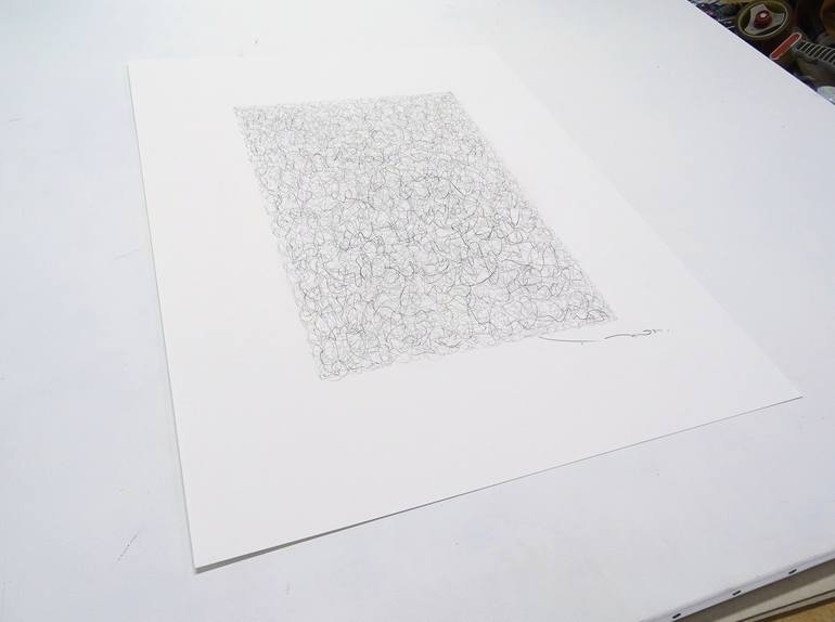 Original Abstract Expressionism Abstract Drawing by Tehos Frederic Camilleri