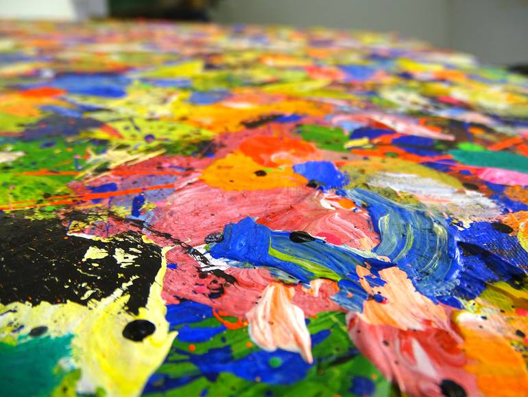 Original Abstract Expressionism Abstract Painting by Tehos Frederic Camilleri