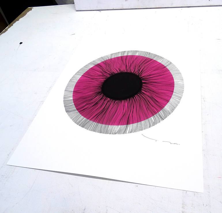 Original Minimalism Abstract Drawing by Tehos Frederic Camilleri