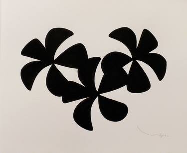 Print of Abstract Floral Drawings by Tehos Frederic CAMILLERI