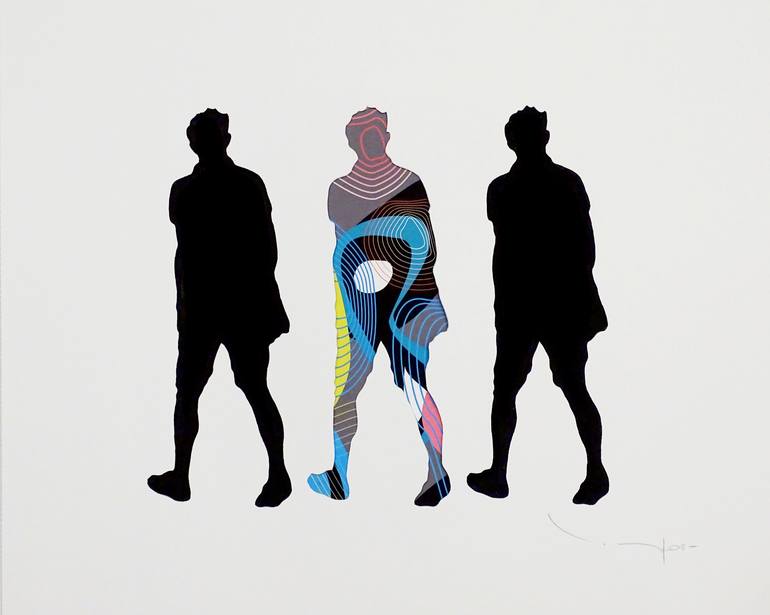 Three Walking Men V03 - VP - Print