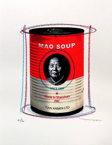 Saatchi Art Artist Tehos Frederic CAMILLERI; Printmaking, “Mao Soup - Limited Edition of 30” #art