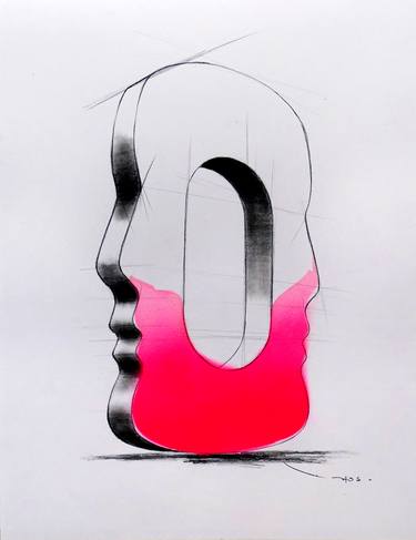 Original Abstract Drawings by Tehos Frederic CAMILLERI