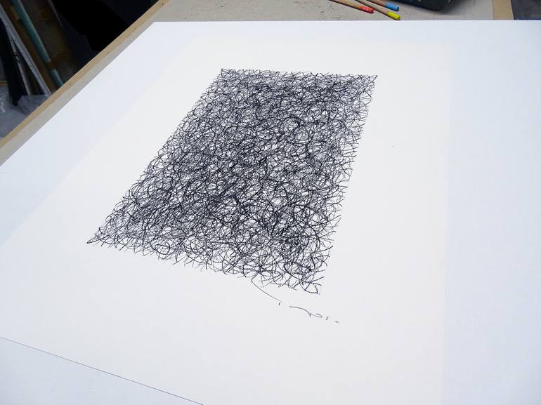 Original Abstract Drawing by Tehos Frederic CAMILLERI