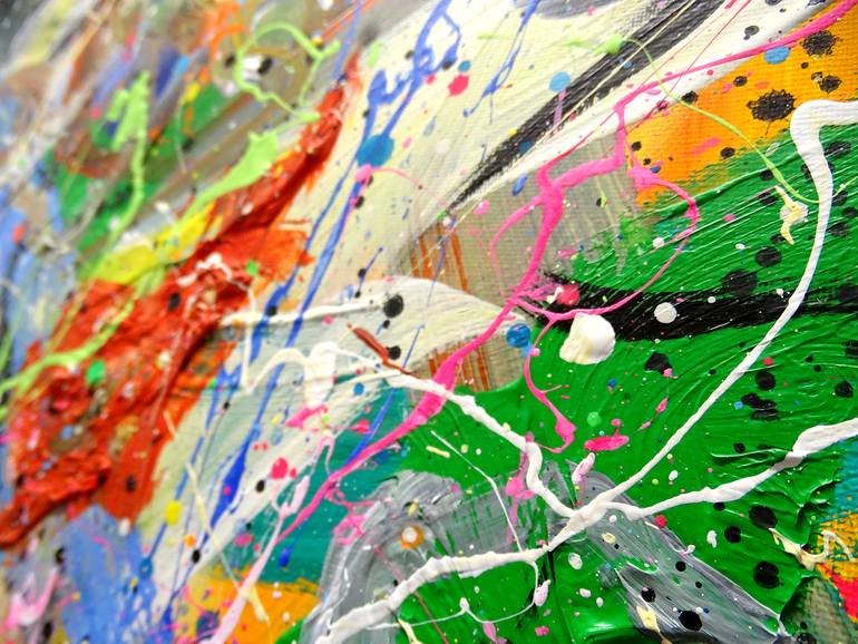 Original Abstract Expressionism Abstract Painting by Tehos Frederic Camilleri