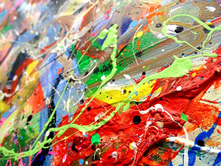 Original Abstract Expressionism Abstract Painting by Tehos Frederic Camilleri