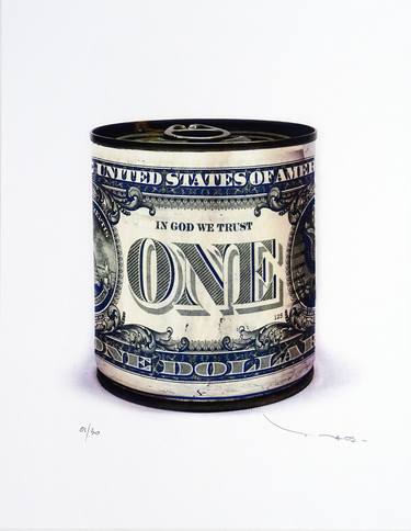 Tehos - one dollar tin can - b - blue thumb