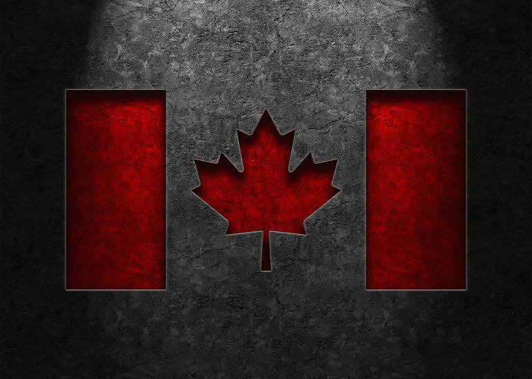 Canadian Flag Stone Texture New Media By Brian Carson Saatchi Art