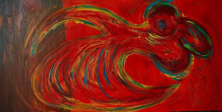 Original Abstract Painting by Peer - The New Dutch Painter | Abstract Art on Canvas | "Ride Like The Wind" - Primordial Power in Motion