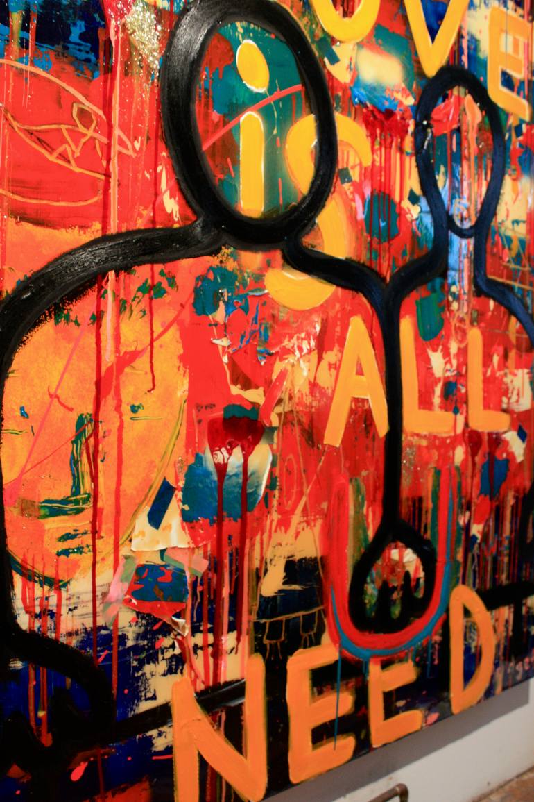 Original Abstract Expressionism Love Painting by Bridget Griggs