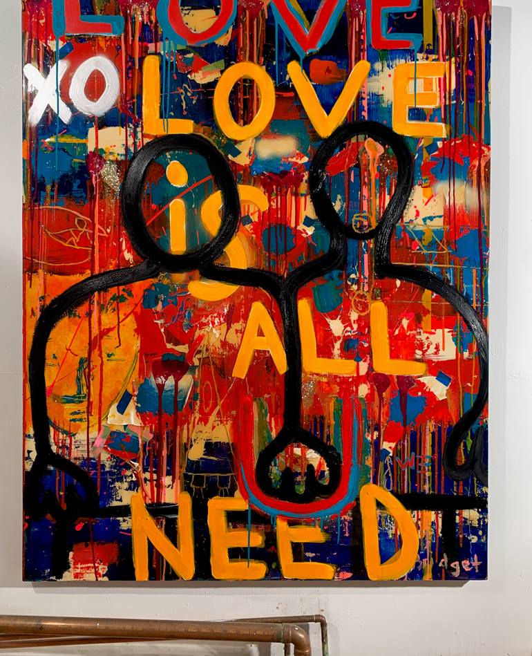 Original Abstract Expressionism Love Painting by Bridget Griggs