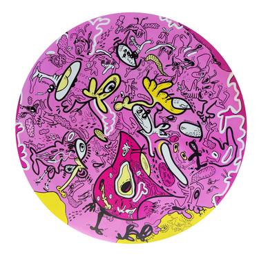 Pink Yellow Circle thumb
