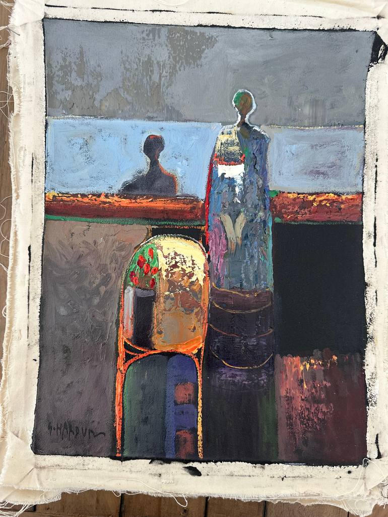 Original Abstract Painting by Abdullah Haroun | Abstract Expressionism Art on Canvas | The traveler's echo | Abstract oil painting | decor gallery