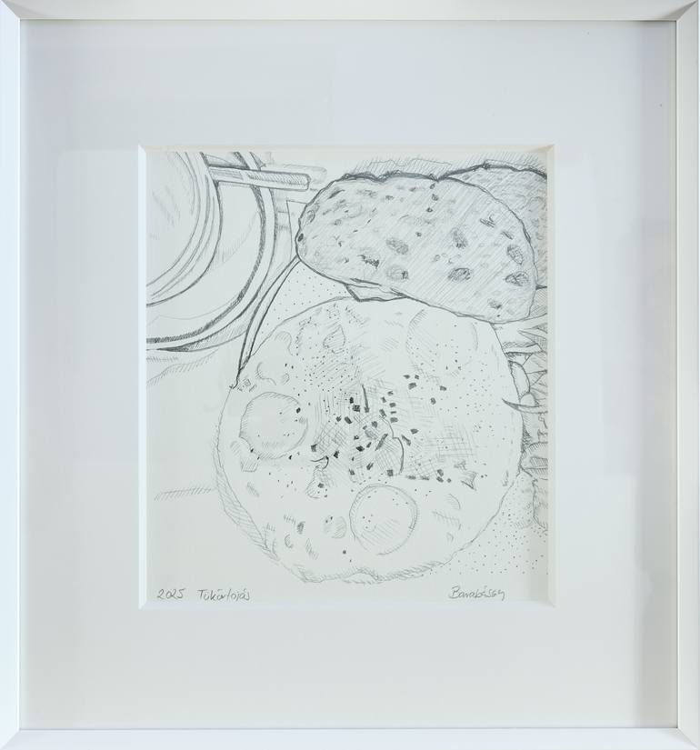 Original Still Life Drawing by Orsolya Barabassy | Contemporary Art on Paper | Sunny-side-up