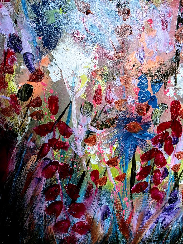 Original Abstract Expressionism Floral Painting by Ciara Sherry