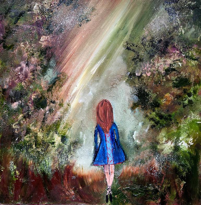 Original Performing Arts Painting by Ciara Sherry | Abstract Expressionism Art on Hardboard | The Little Irish Dancer