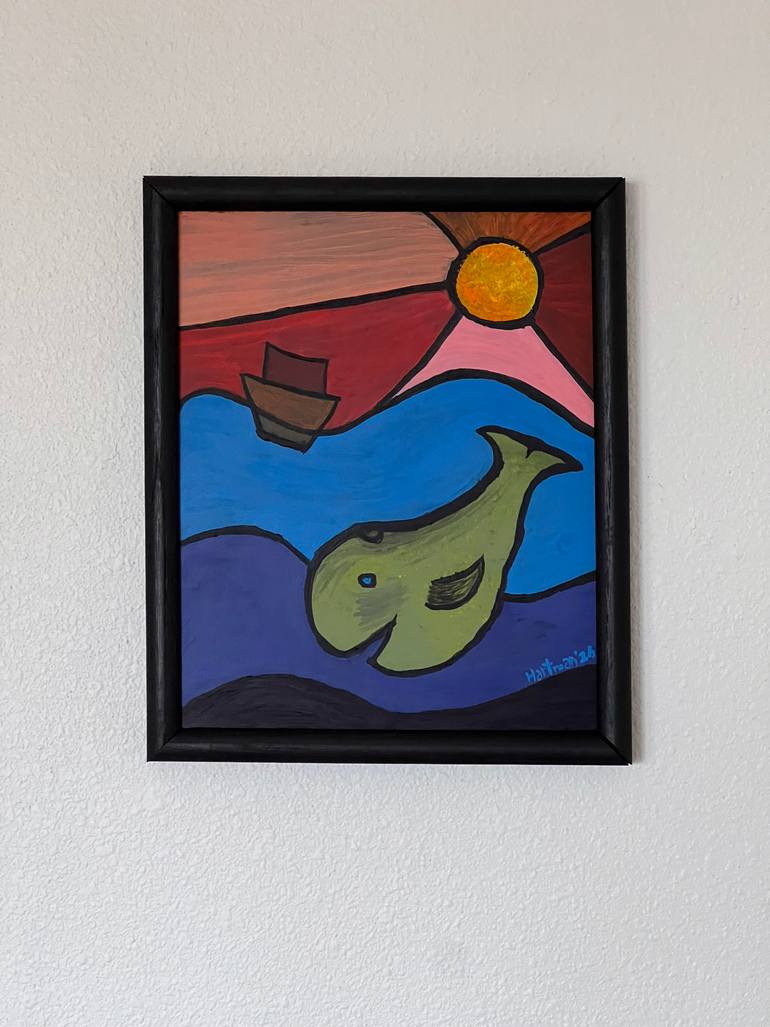 Original Abstract Expressionism Animal Painting by Chuck Hartman