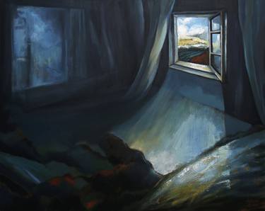 Original Expressionism Landscape Painting by Anita Jovanovic