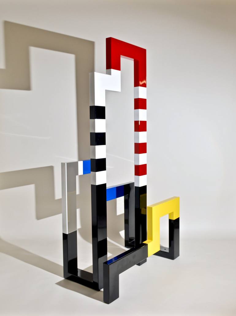 Original Cubism Abstract Sculpture by Sam Shendi