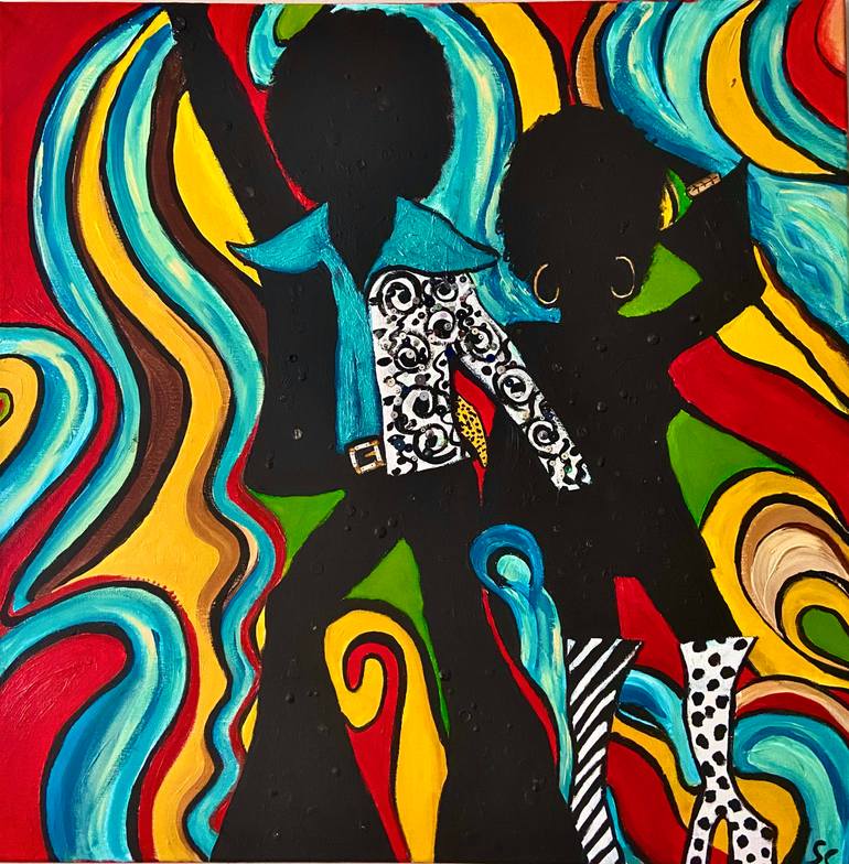Original Pop CultureCelebrity Painting by Sheila Fleming  Pop Art Art on Canvas  Disco