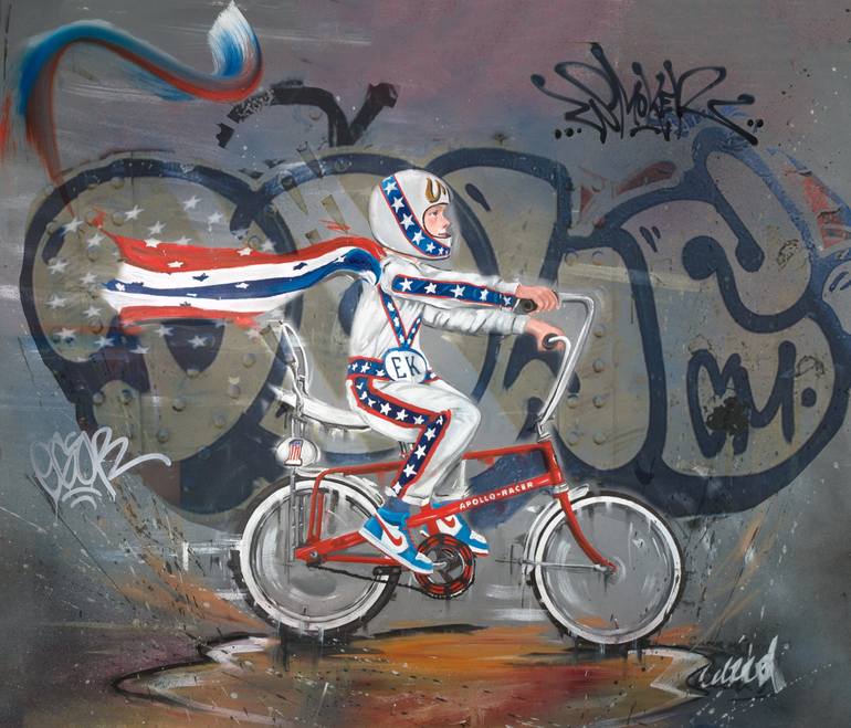 Original Other Printmaking by Wild Seeley | Street Art Art on Paper | Kid Knievel