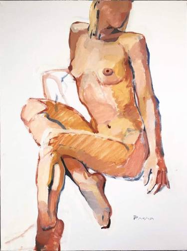 Original Expressionism Nude Paintings by Pavel Efanov